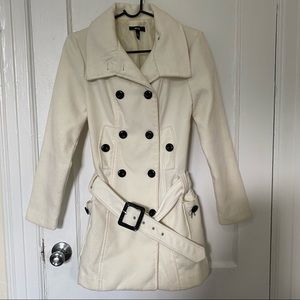 Pea coat with belt